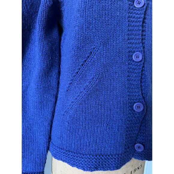 ALPHA MASSIMO REBECCHI Wool Cardigan Sweater Jacket 46 Us M Blue Italy Blazer - Picture 7 of 16